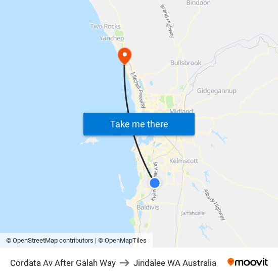 Cordata Av After Galah Way to Jindalee WA Australia map