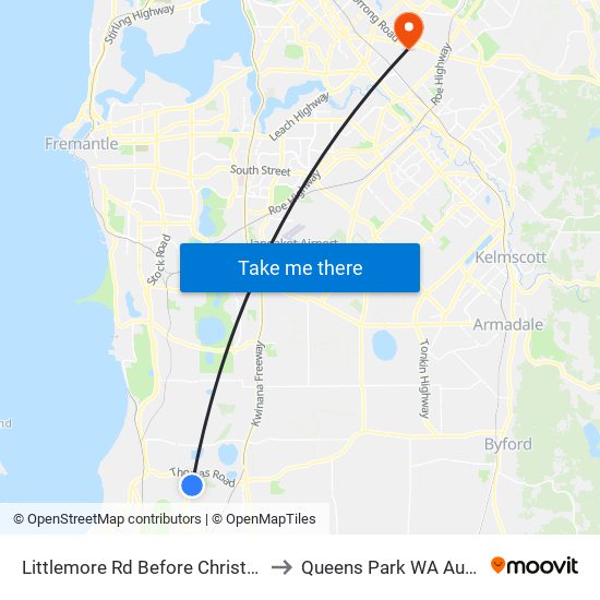Littlemore Rd Before Christmas Av to Queens Park WA Australia map