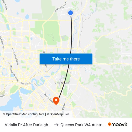 Vidalia Dr After Durleigh Rd to Queens Park WA Australia map