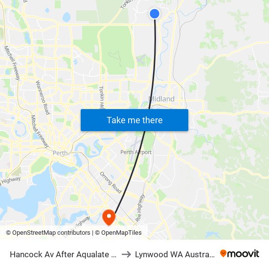 Hancock Av After Aqualate Av to Lynwood WA Australia map