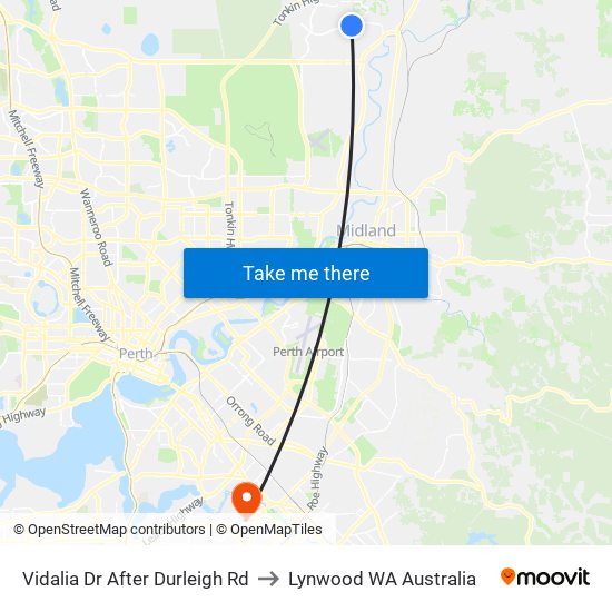 Vidalia Dr After Durleigh Rd to Lynwood WA Australia map