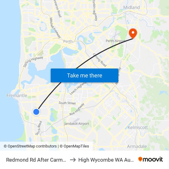 Redmond Rd After Carmody St to High Wycombe WA Australia map