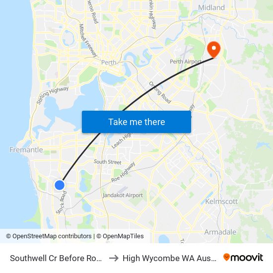 Southwell Cr Before Rodd Pl to High Wycombe WA Australia map