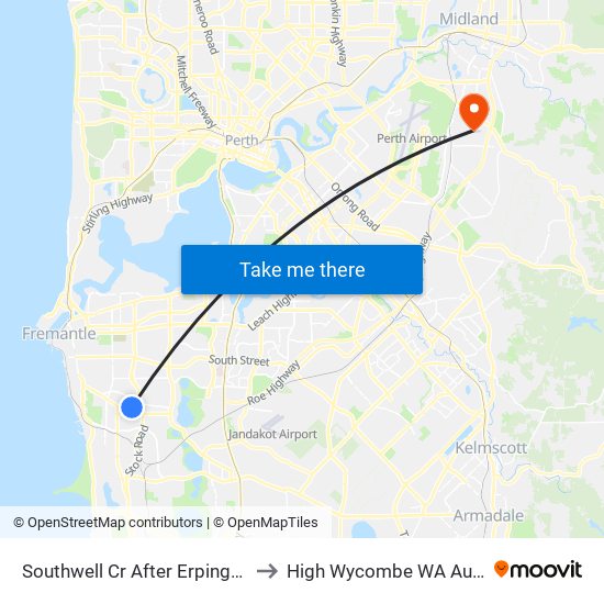 Southwell Cr After Erpingham Rd to High Wycombe WA Australia map