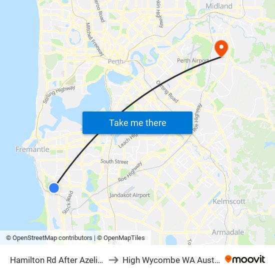 Hamilton Rd After Azelia Rd to High Wycombe WA Australia map