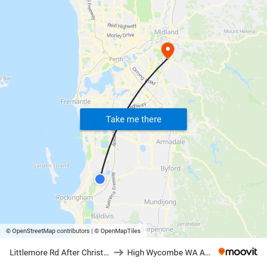 Littlemore Rd After Christmas Av to High Wycombe WA Australia map