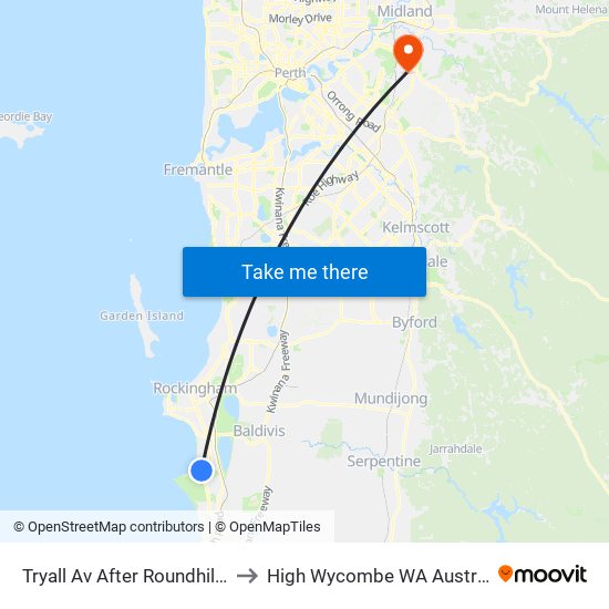 Tryall Av After Roundhill Dr to High Wycombe WA Australia map