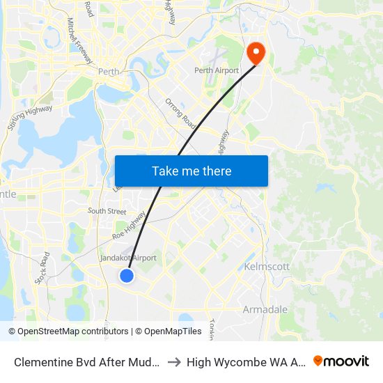 Clementine Bvd After Mudstone Rd to High Wycombe WA Australia map