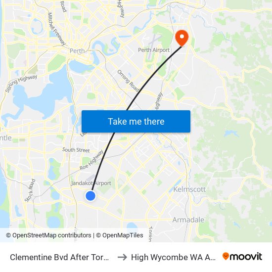 Clementine Bvd After Torwood Av to High Wycombe WA Australia map