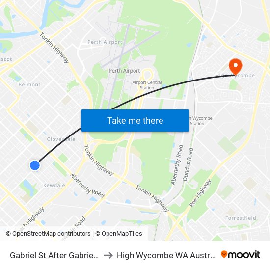 Gabriel St After Gabriel Pl to High Wycombe WA Australia map