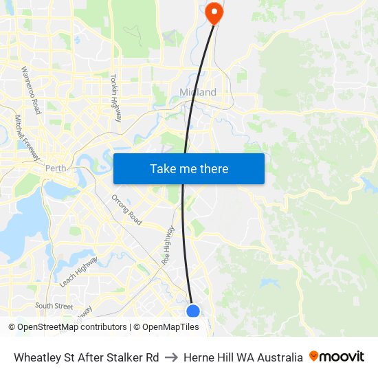 Wheatley St After Stalker Rd to Herne Hill WA Australia map