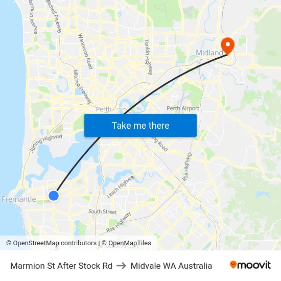 Marmion St After Stock Rd to Midvale WA Australia map