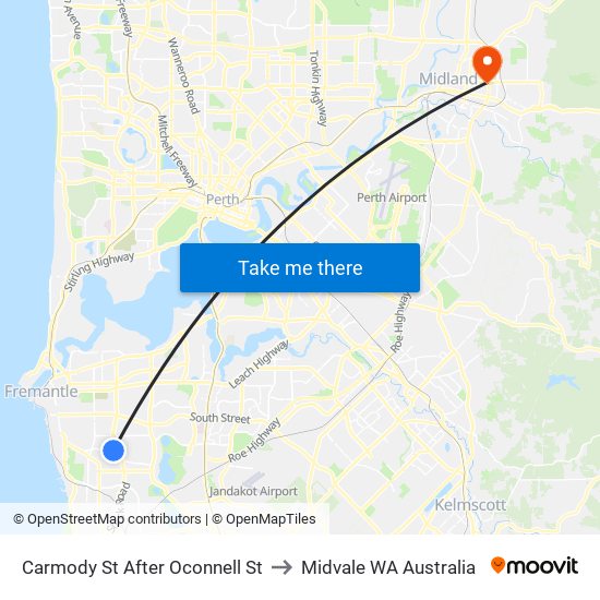 Carmody St After  Oconnell St to Midvale WA Australia map