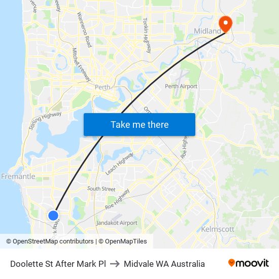 Doolette St After Mark Pl to Midvale WA Australia map