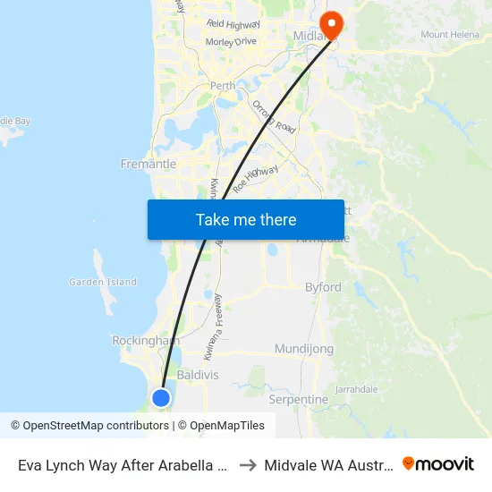 Eva Lynch Way After Arabella Mndr to Midvale WA Australia map