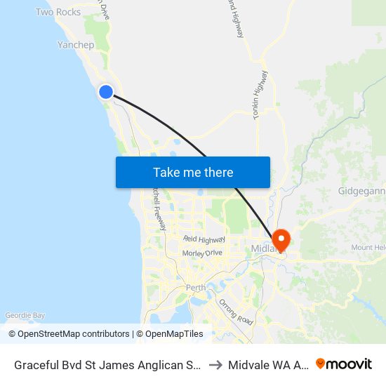 Graceful Bvd St James Anglican School - Stand 2 to Midvale WA Australia map