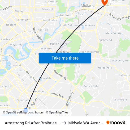 Armstrong Rd After Braibrise Rd to Midvale WA Australia map