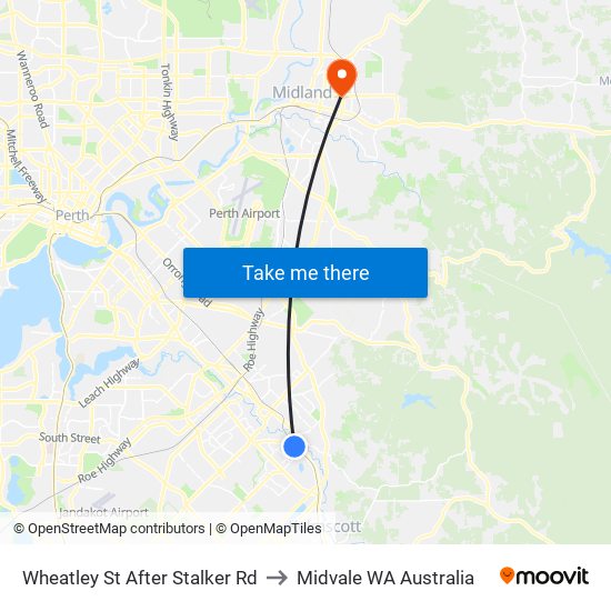 Wheatley St After Stalker Rd to Midvale WA Australia map