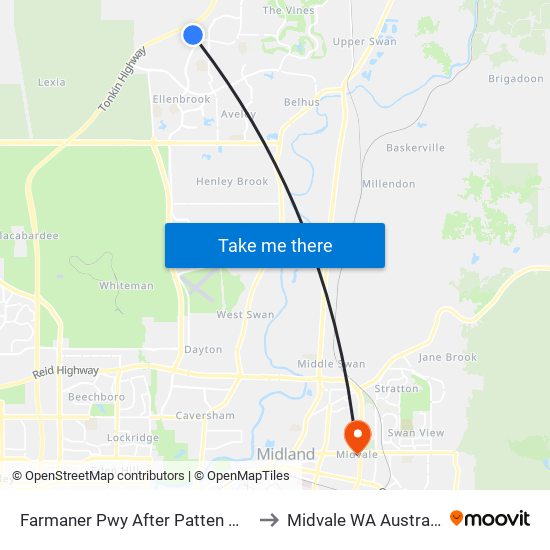 Farmaner Pwy After Patten Way to Midvale WA Australia map