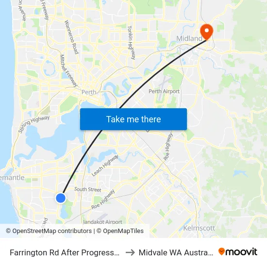 Farrington Rd After Progress  Dr to Midvale WA Australia map