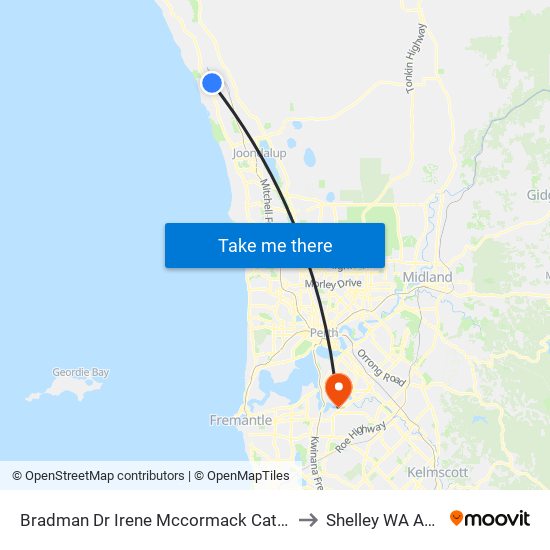 Bradman Dr Irene Mccormack Cath Coll Stand 2 to Shelley WA Australia map