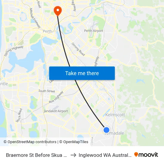 Braemore St Before Skua Gr to Inglewood WA Australia map