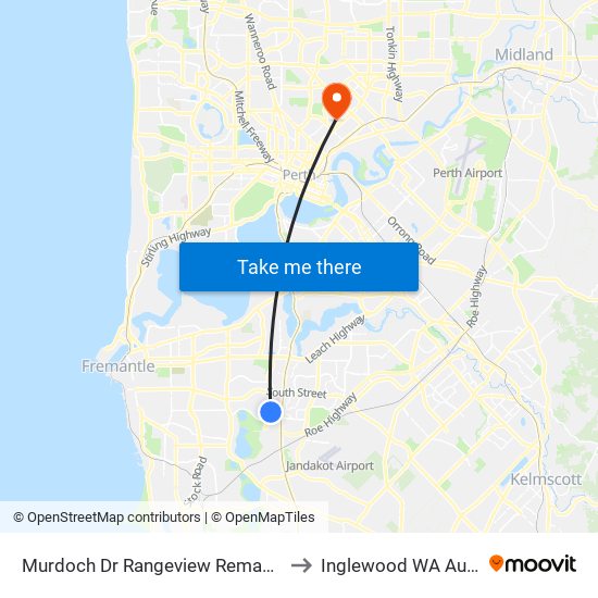 Murdoch Dr Rangeview Remand Centre to Inglewood WA Australia map