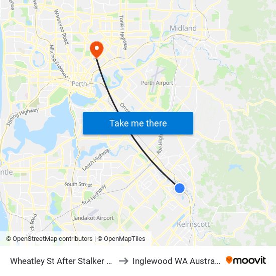 Wheatley St After Stalker Rd to Inglewood WA Australia map