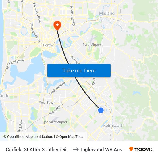 Corfield St After Southern River Rd to Inglewood WA Australia map