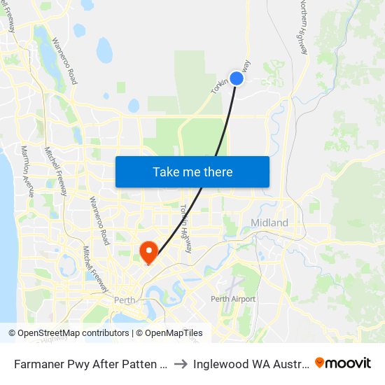 Farmaner Pwy After Patten Way to Inglewood WA Australia map