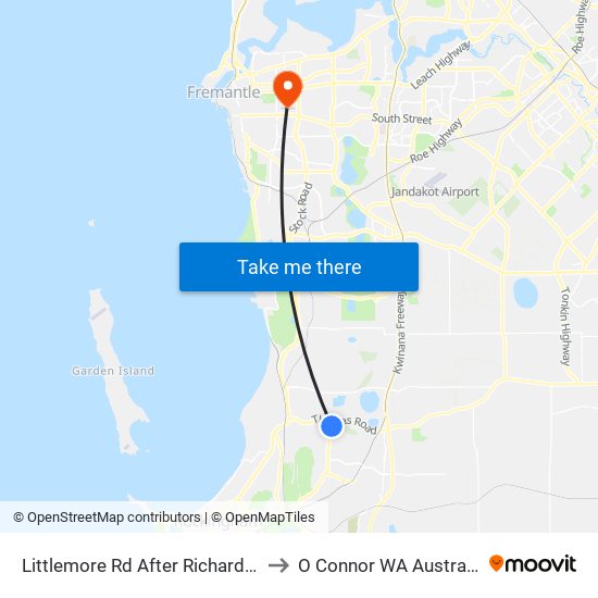 Littlemore Rd After Richard Pl to O Connor WA Australia map