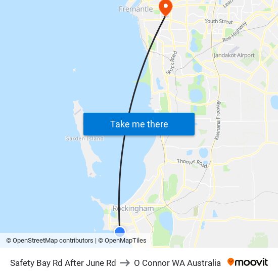 Safety Bay Rd After June Rd to O Connor WA Australia map