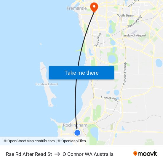 Rae Rd After Read St to O Connor WA Australia map