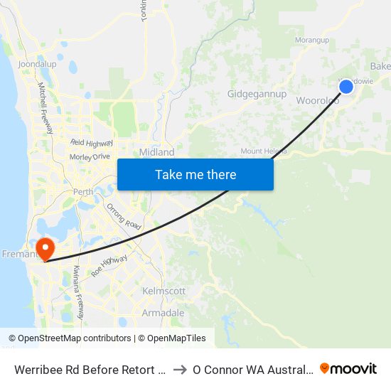 Werribee Rd Before Retort Cl to O Connor WA Australia map