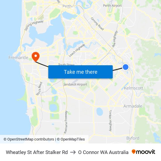 Wheatley St After Stalker Rd to O Connor WA Australia map