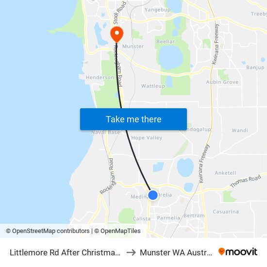 Littlemore Rd After Christmas Av to Munster WA Australia map