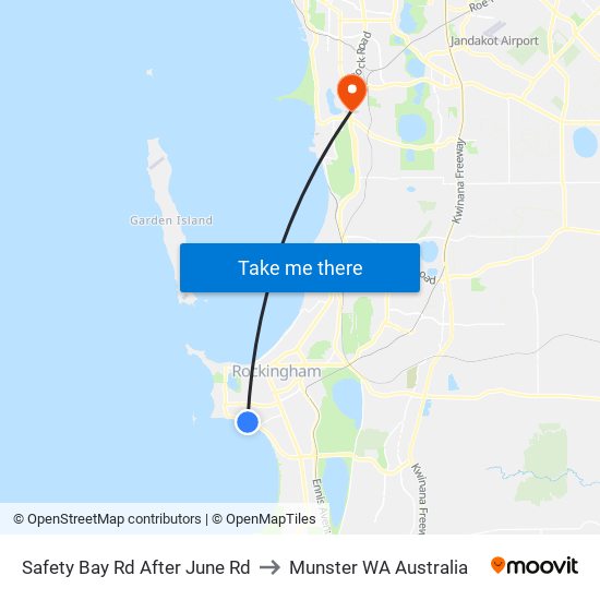 Safety Bay Rd After June Rd to Munster WA Australia map