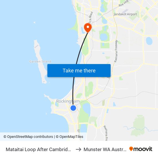 Mataitai Loop After Cambridge Cr to Munster WA Australia map
