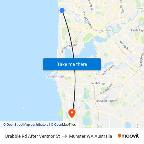 Drabble Rd After Ventnor St to Munster WA Australia map