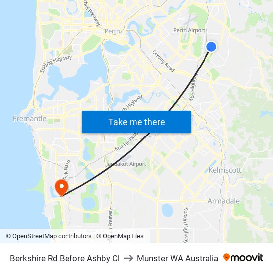 Berkshire Rd Before Ashby Cl to Munster WA Australia map