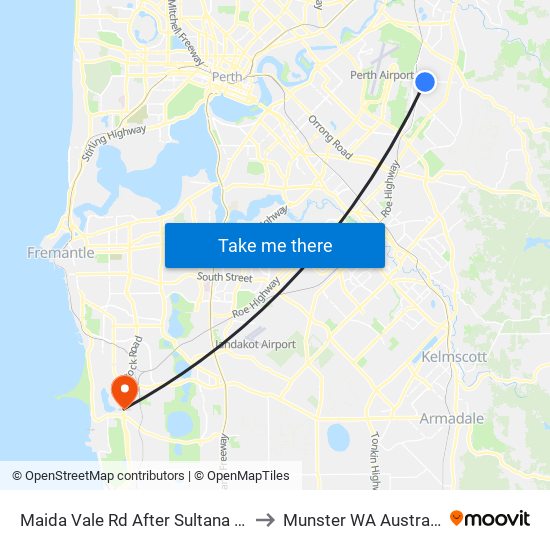 Maida Vale Rd After Sultana Rd to Munster WA Australia map