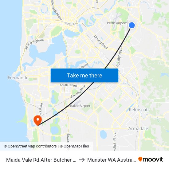 Maida Vale Rd After Butcher Rd to Munster WA Australia map