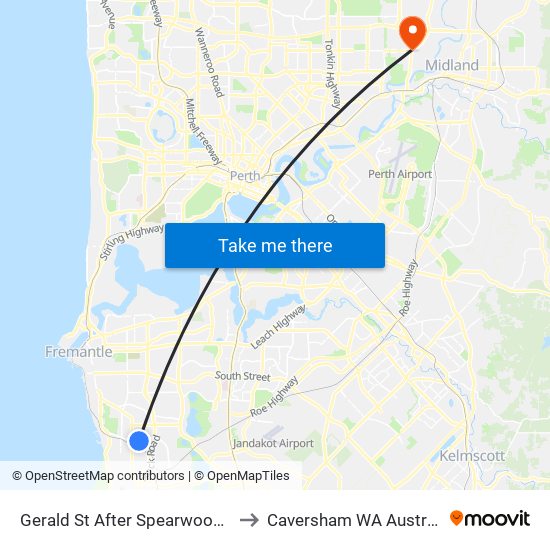 Gerald St After Spearwood Av to Caversham WA Australia map