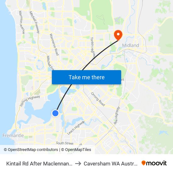 Kintail Rd After Maclennan Rd to Caversham WA Australia map