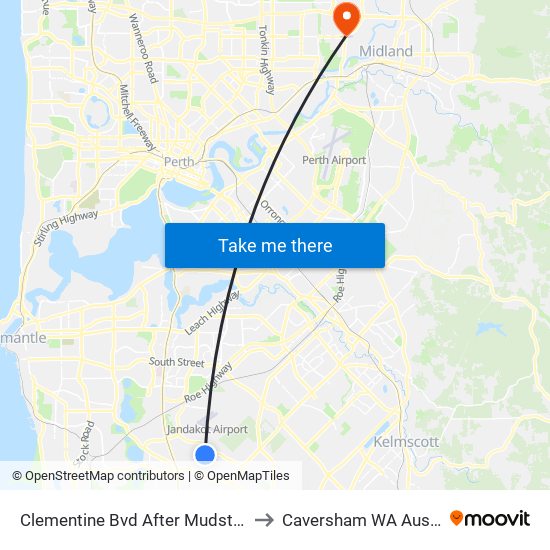 Clementine Bvd After Mudstone Rd to Caversham WA Australia map