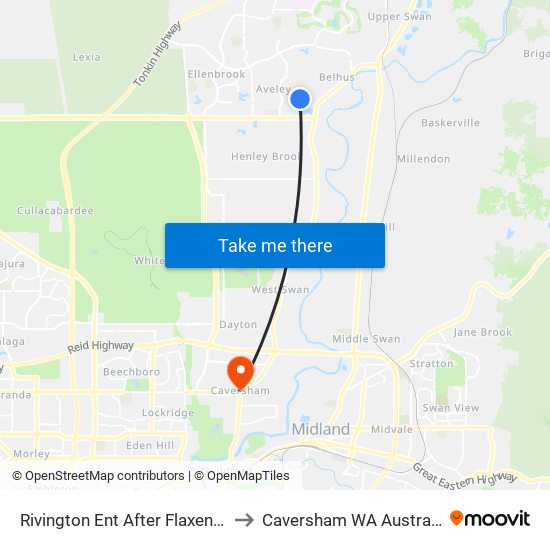 Rivington Ent After Flaxen St to Caversham WA Australia map