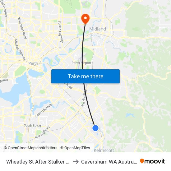 Wheatley St After Stalker Rd to Caversham WA Australia map