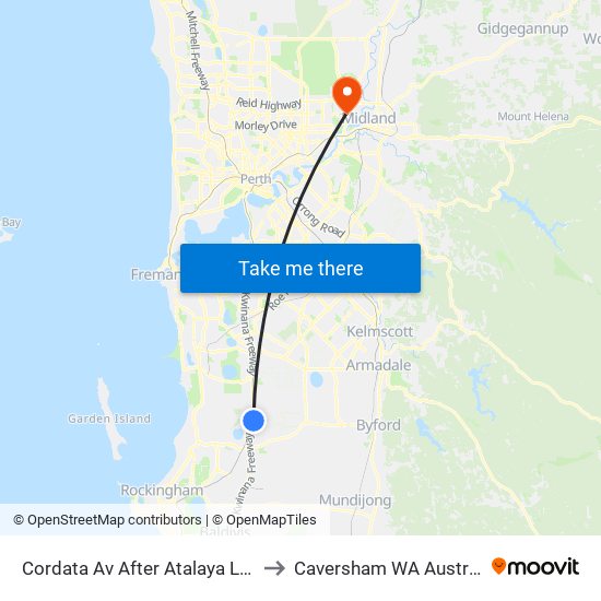 Cordata Av After Atalaya Loop to Caversham WA Australia map