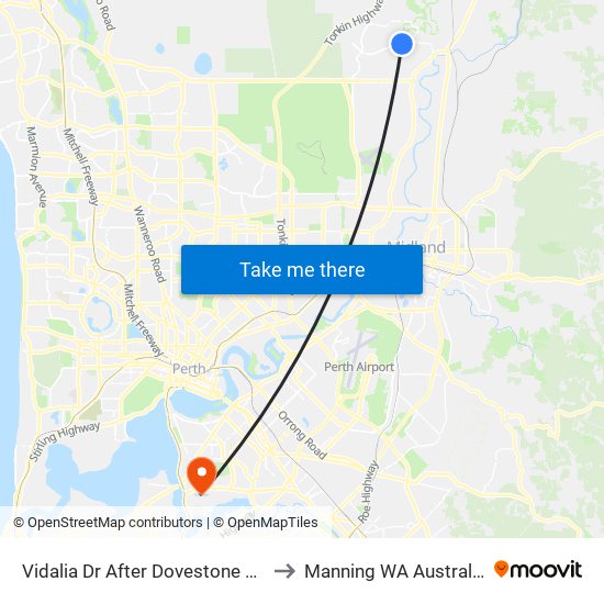 Vidalia Dr After Dovestone Rd to Manning WA Australia map