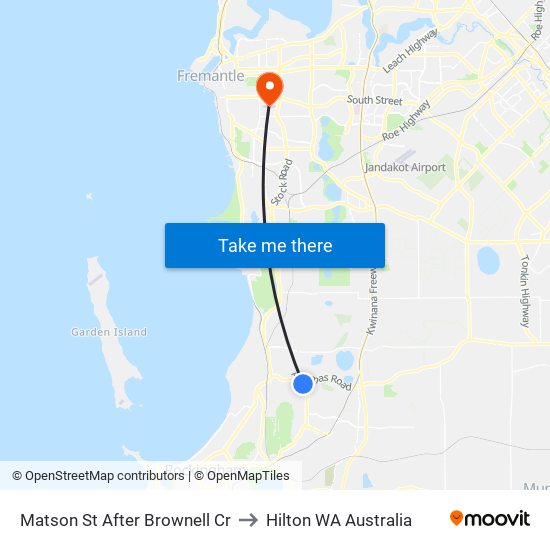 Matson St After Brownell Cr to Hilton WA Australia map